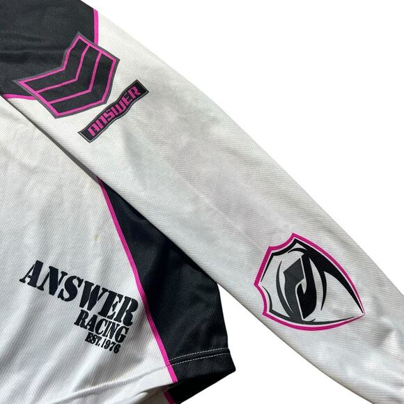 Answer Racing Y2K Pink Black White MX Jersey - Picture 4 of 7